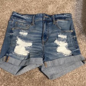 ripped jean shorts